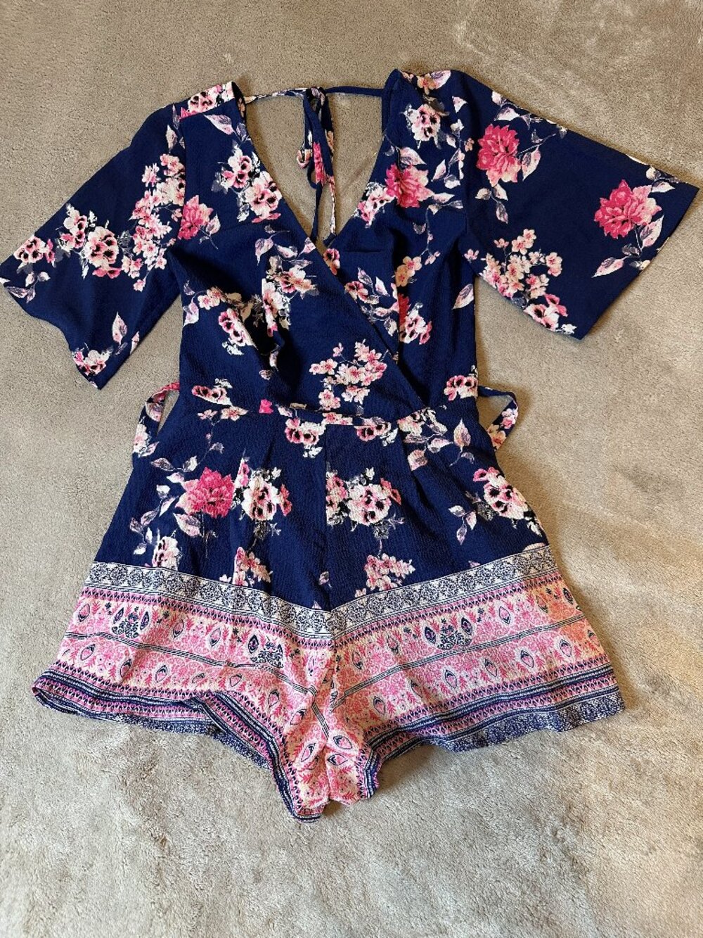 Trixxi Floral Short Beachy Romper